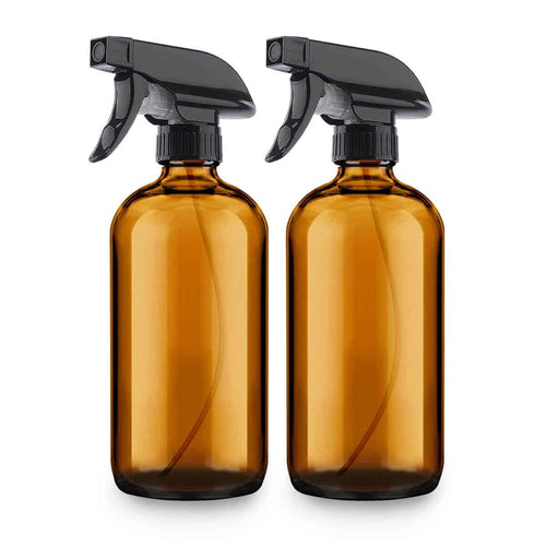 Amber Glass Oil Mister Bottles 2-Pack 16oz
