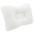 Contoured foam cervical neck pillow for neck pain and alignment